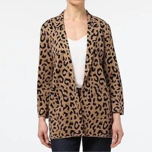 J. Crew Sopie Leopard Print Blazer Medium